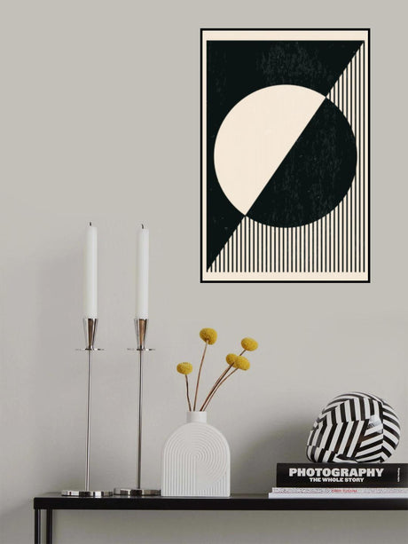 Black and White Planets Series #2 Poster och Canvastavla