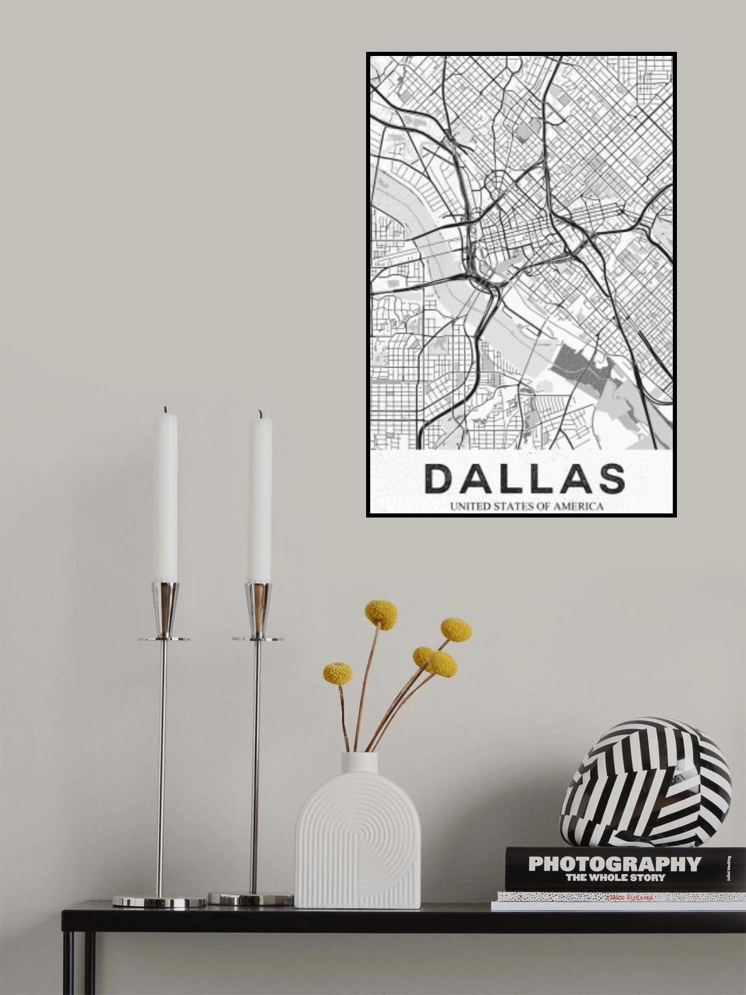 Dallas White Poster och Canvastavla