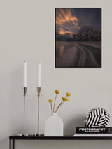 Frozen Lake at Night Poster och Canvastavla