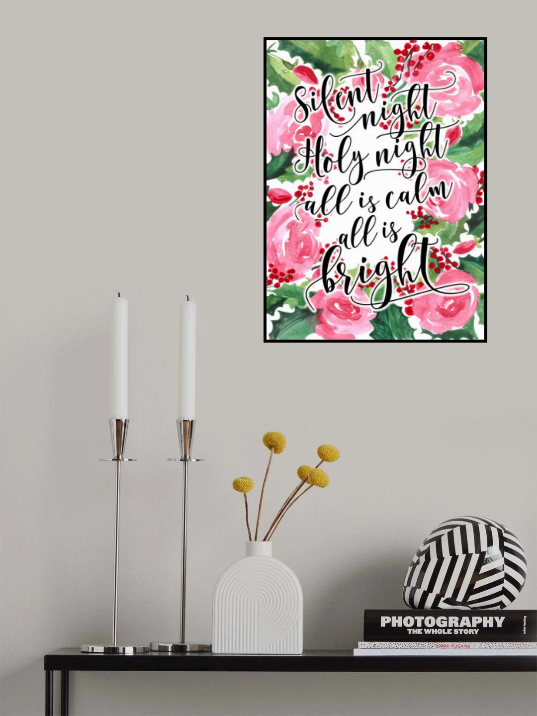 Floral silent night Poster och Canvastavla