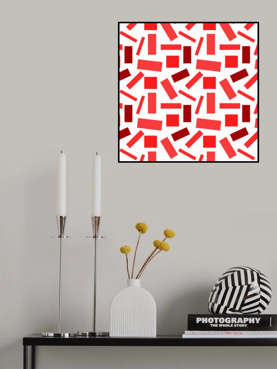 Shapely Magenta Geometric Abstract Poster och Canvastavla
