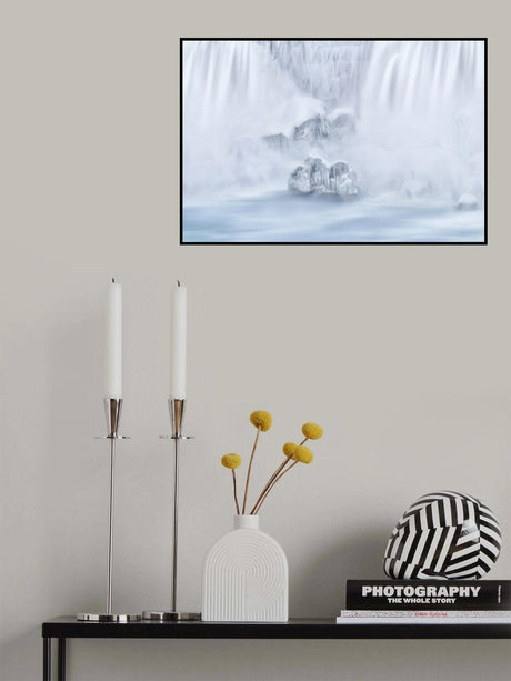 The frozen islands under the Waterfalls Poster och Canvastavla
