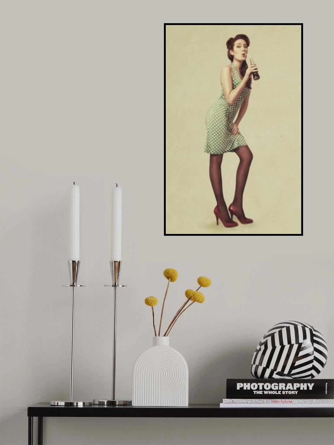Pin Up Girl Poster och Canvastavla