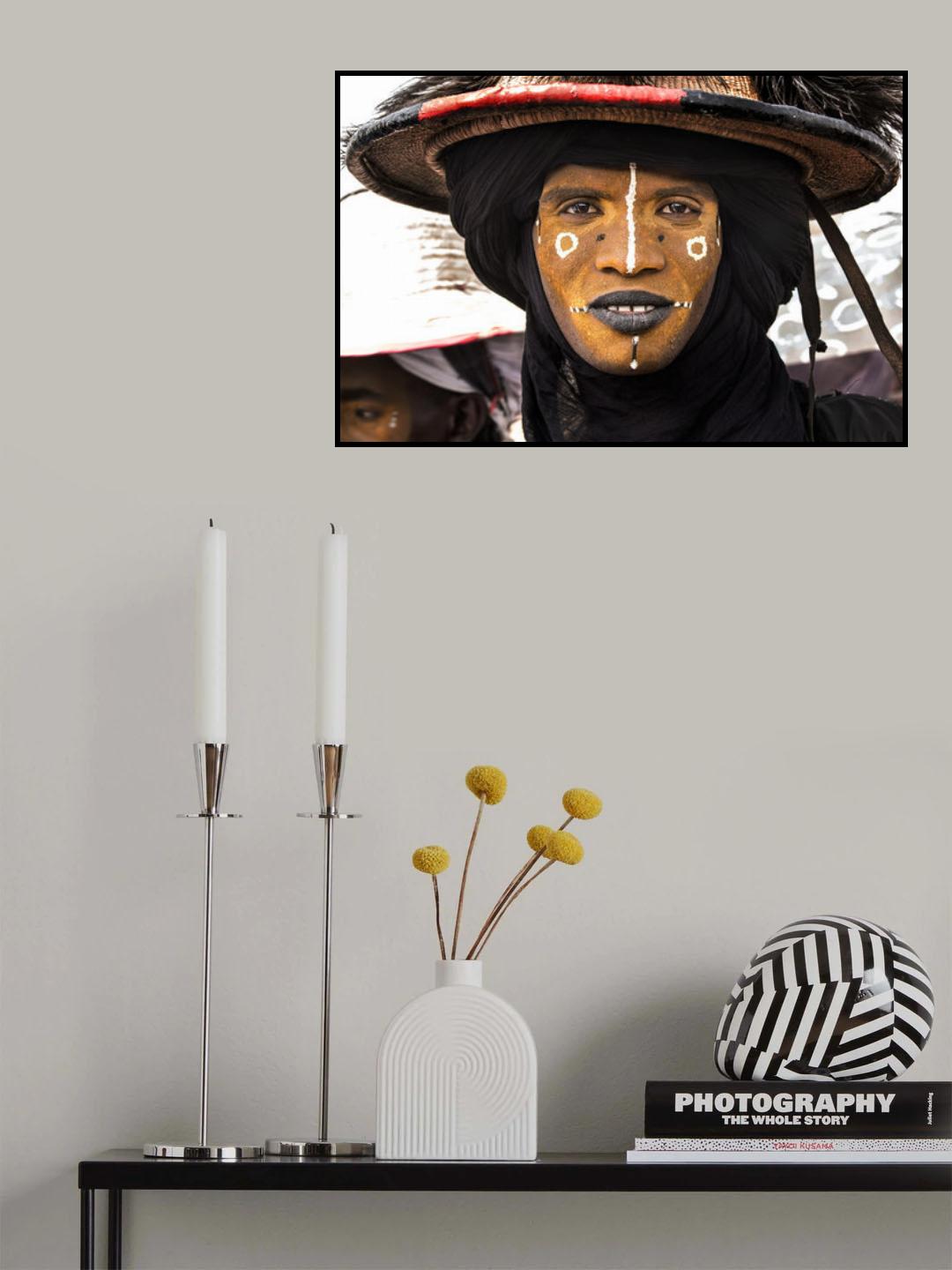 Peul man at the gerewol festival - Niger Poster och Canvastavla