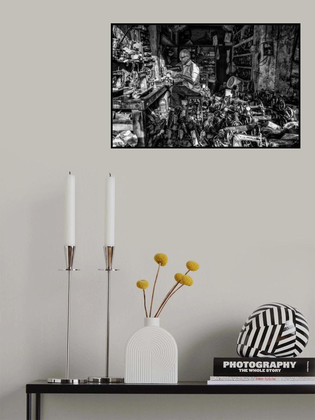 The tailor and sewing machines Poster och Canvastavla