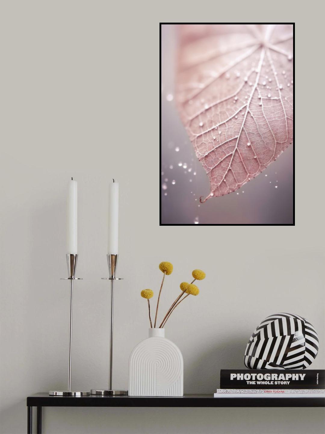 Rosy Leaf Poster och Canvastavla