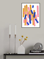 Pink Confetti Poster och Canvastavla