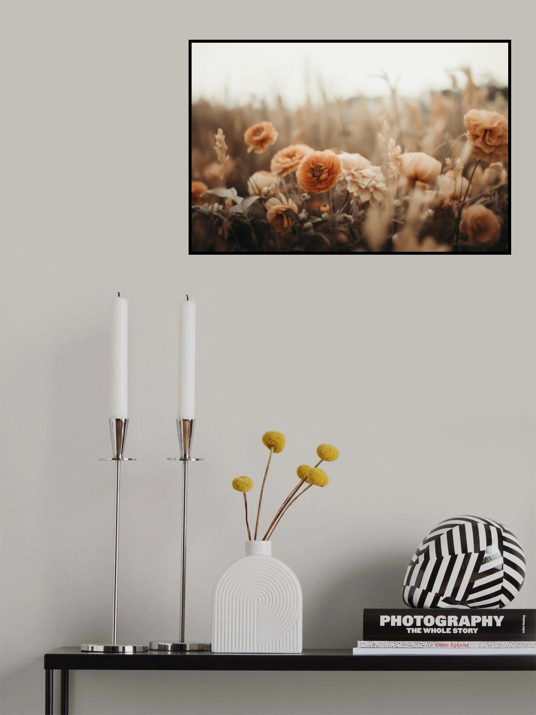 Orange Flowers Poster och Canvastavla