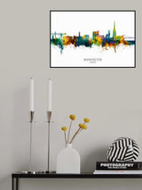 Warrington England Skyline Poster och Canvastavla