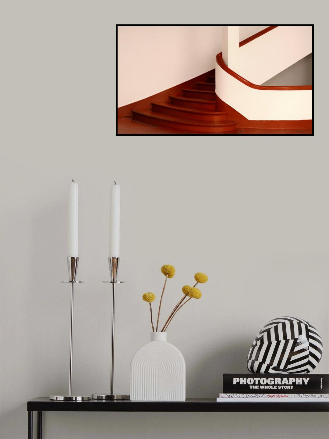 copper-coloured stairs Poster och Canvastavla
