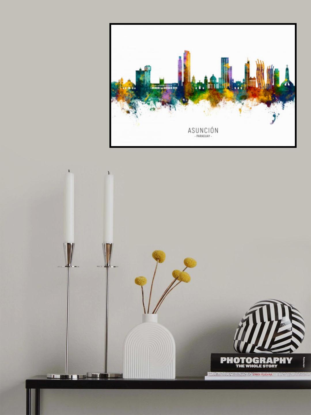 Asunción Paraguay Skyline Poster och Canvastavla