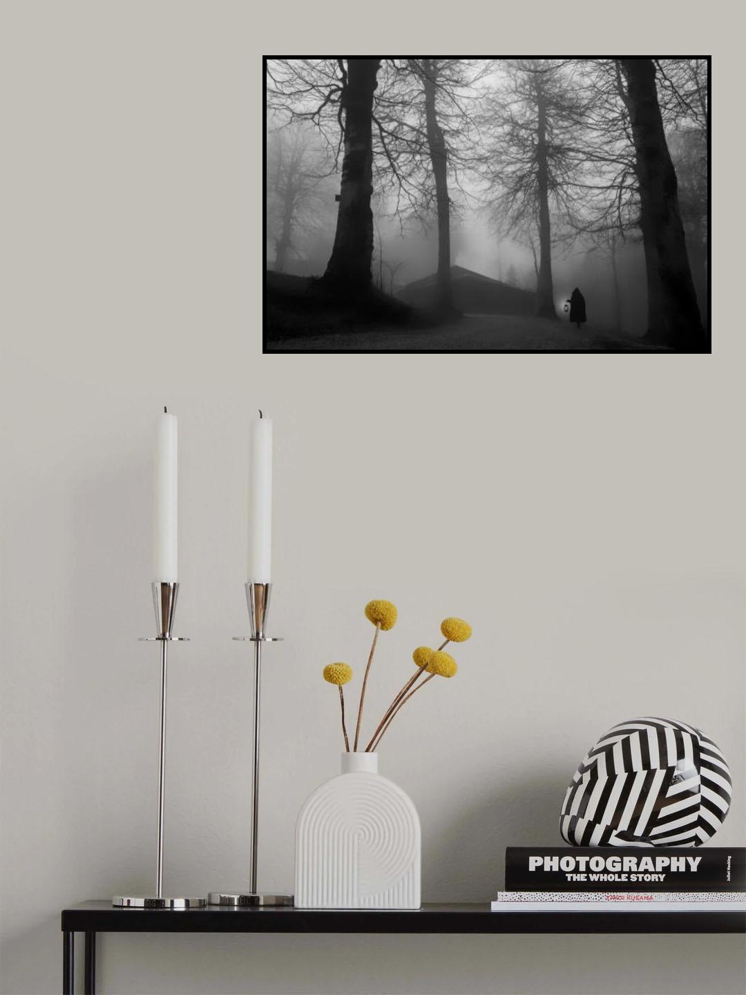 woman with lantern Poster och Canvastavla
