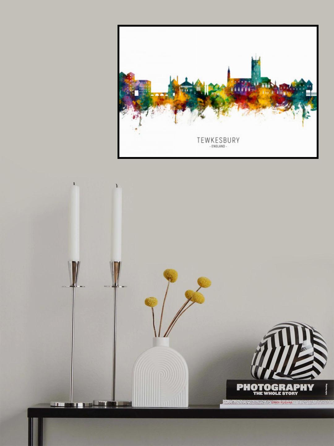 Tewkesbury England Skyline Poster och Canvastavla