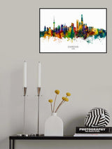 Shanghai China Skyline Poster och Canvastavla