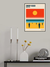 Crosby Beach Iron Men Liverpool Merseyside Poster och Canvastavla