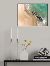 Shipwreck in the surf Poster och Canvastavla