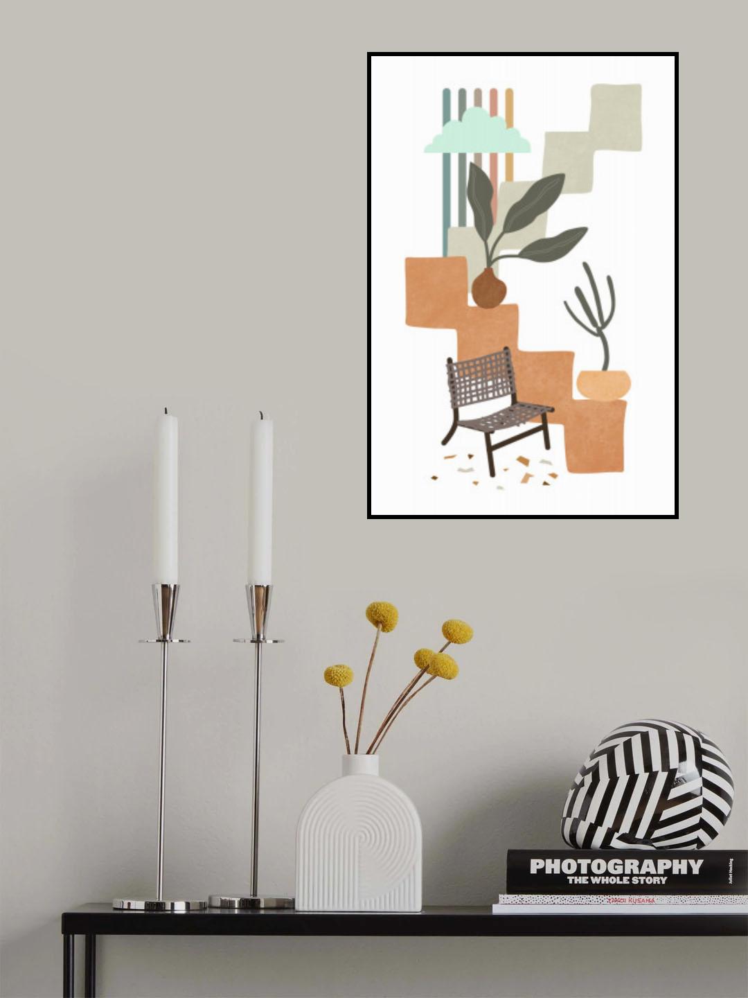 Tropical Villa Color and Shapes 10 Poster och Canvastavla