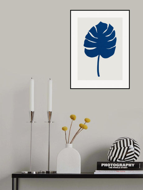 Leaf Blue Poster och Canvastavla