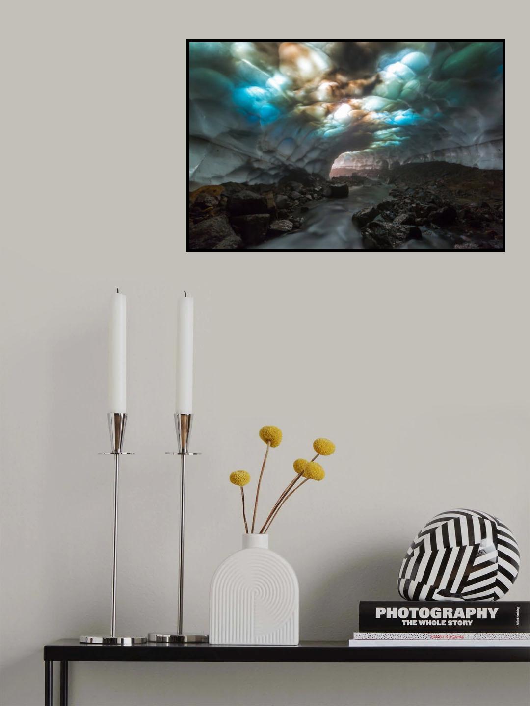 Ice stained glass Poster och Canvastavla