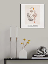 Line Girls Renkli Yuz Poster och Canvastavla