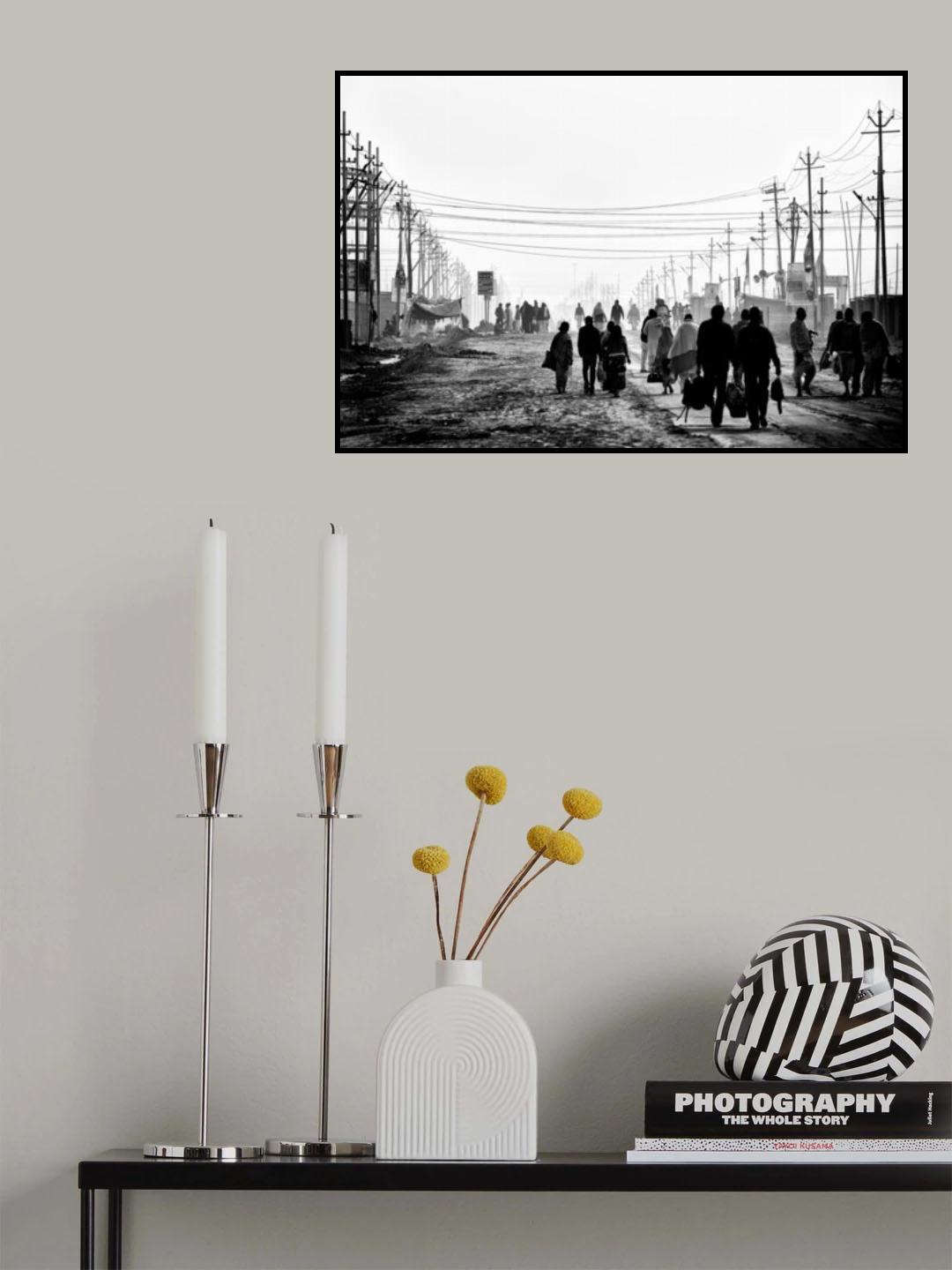 People moving in the morning. Allahabad Poster och Canvastavla