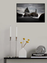 Black sand beach, Reynisfjall, Iceland Poster och Canvastavla