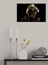 Gold on Black Poster och Canvastavla