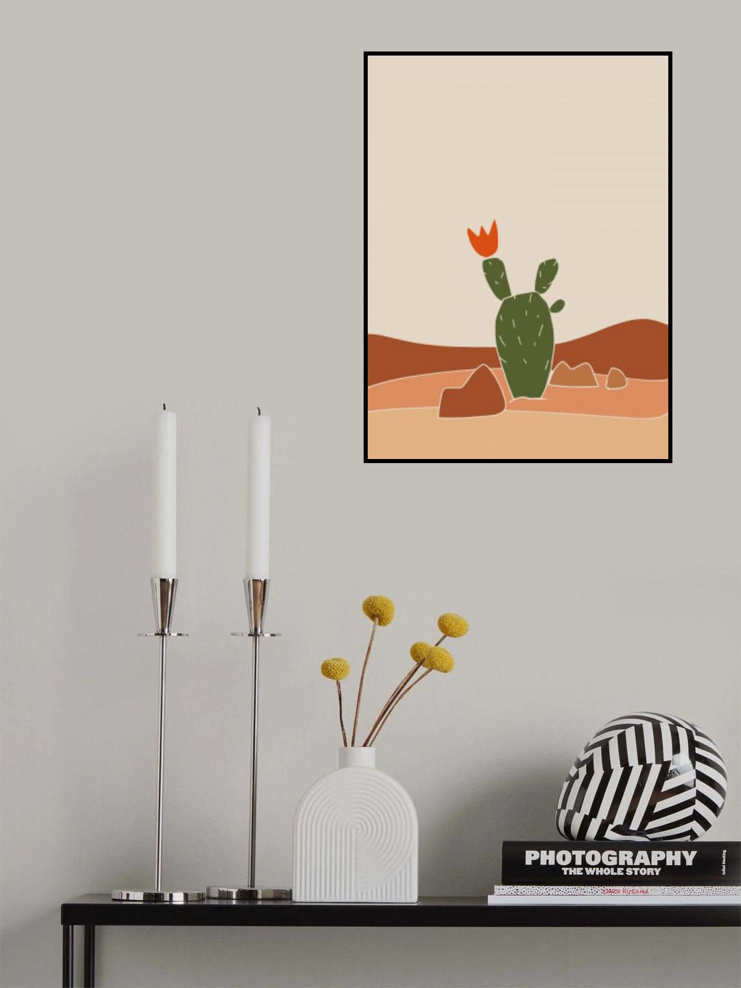 Southwest Cactus Bloom Poster och Canvastavla