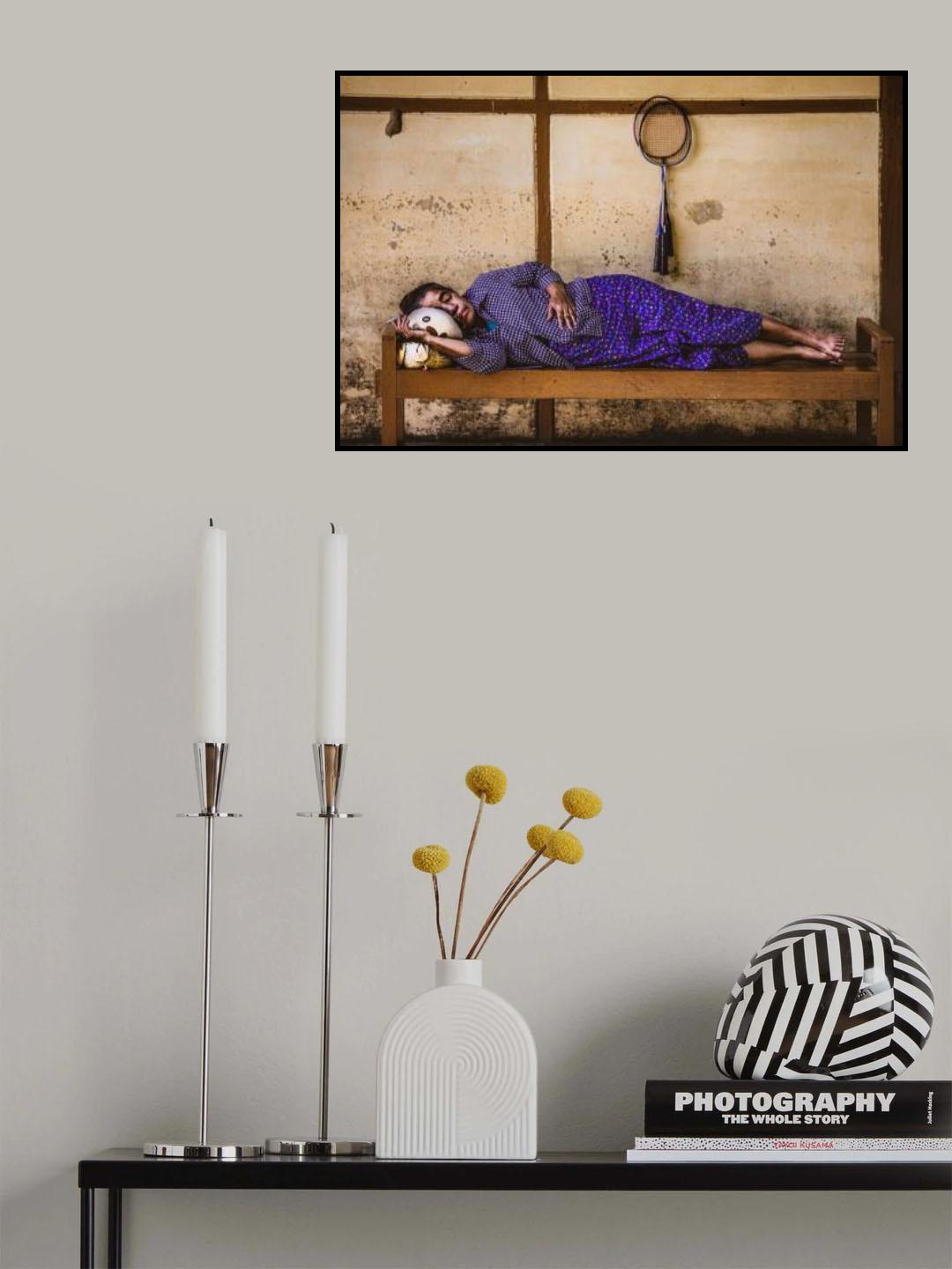 Resting woman and her doll Poster och Canvastavla