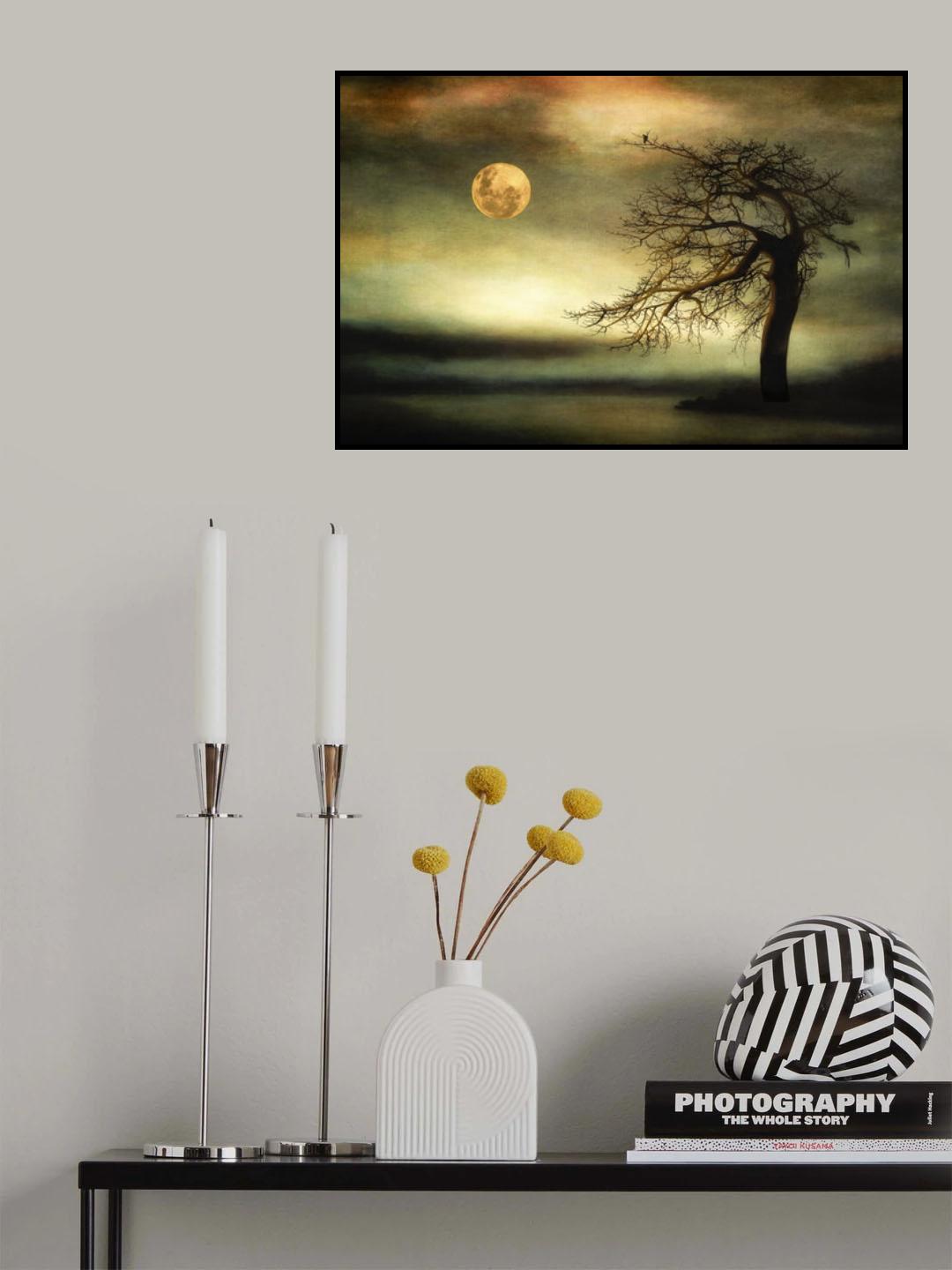 And the moon stood still for the nightbird's song... Poster och Canvastavla