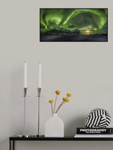 Moon rise during the burst of sky Poster och Canvastavla