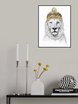 Winter Lion Poster och Canvastavla