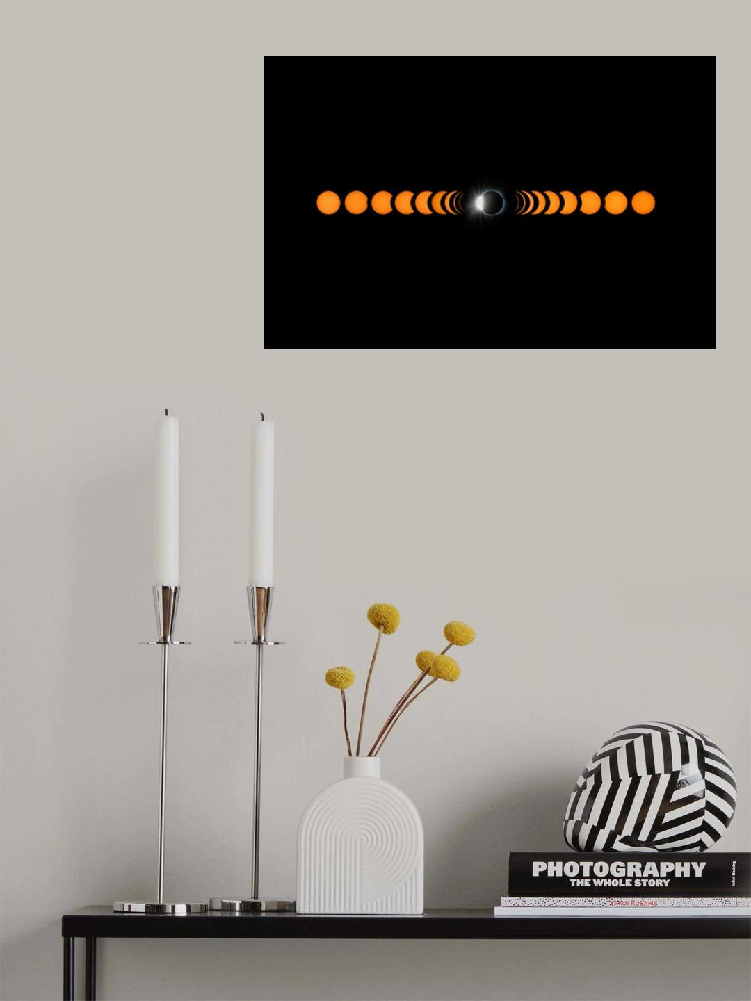 2017 total solar eclipse Poster och Canvastavla