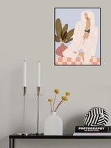 Too Lazy To Yoga Poster och Canvastavla