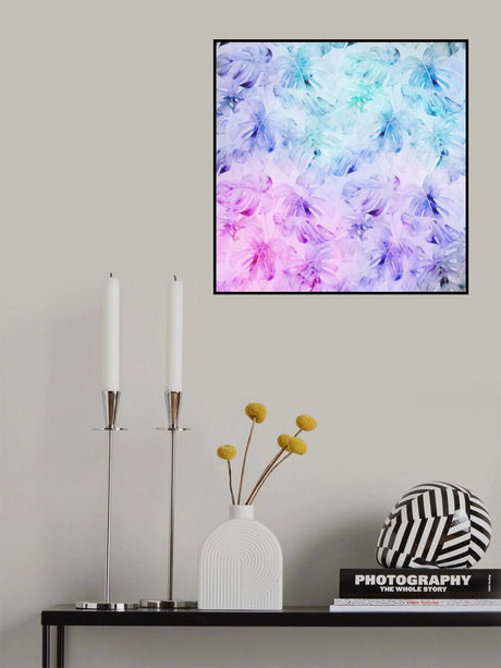 Ombre015floral Poster och Canvastavla