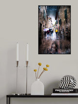 Rain in the alley-Paciano- Poster och Canvastavla