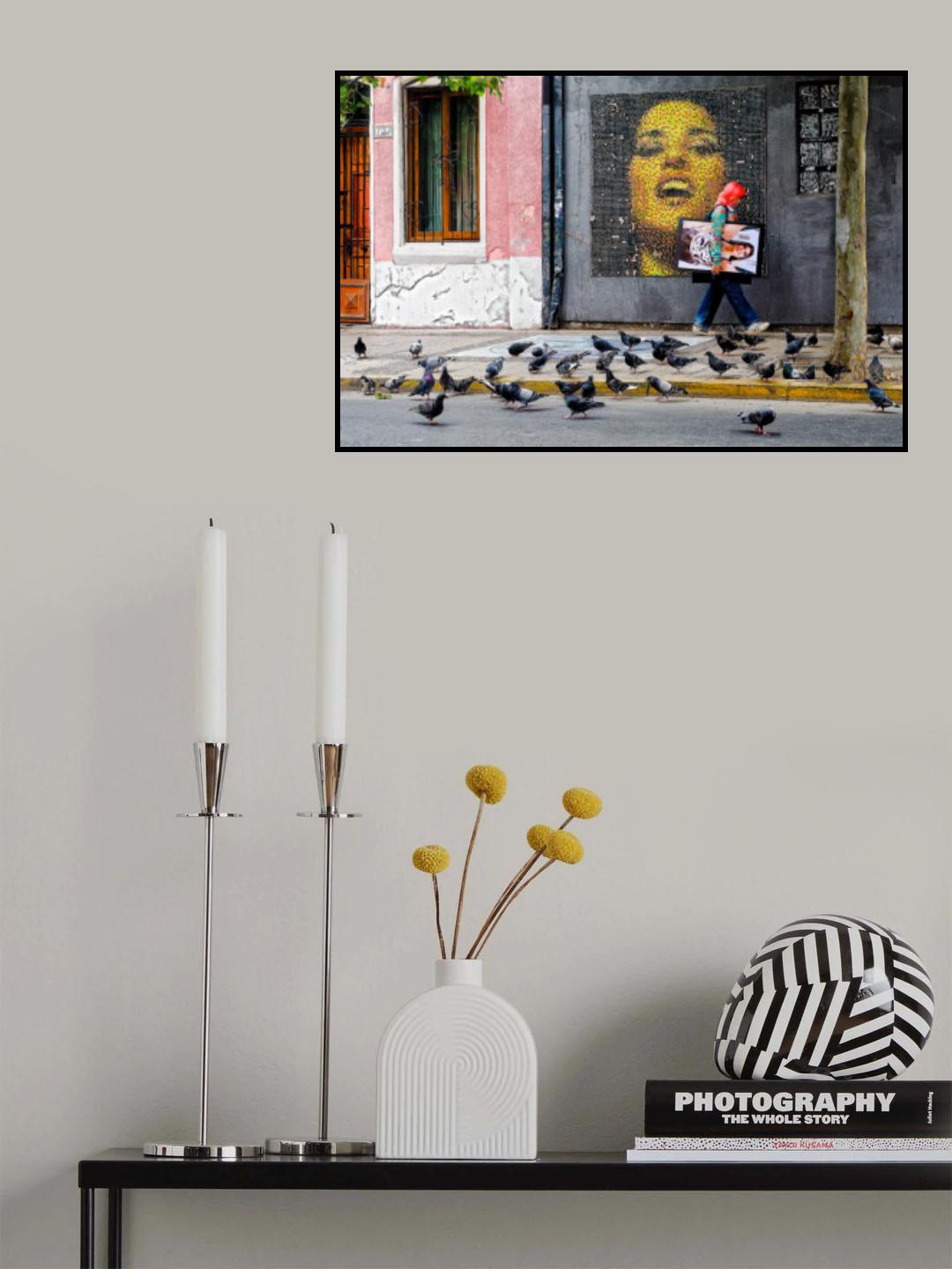 Making fun of pigeons Poster och Canvastavla