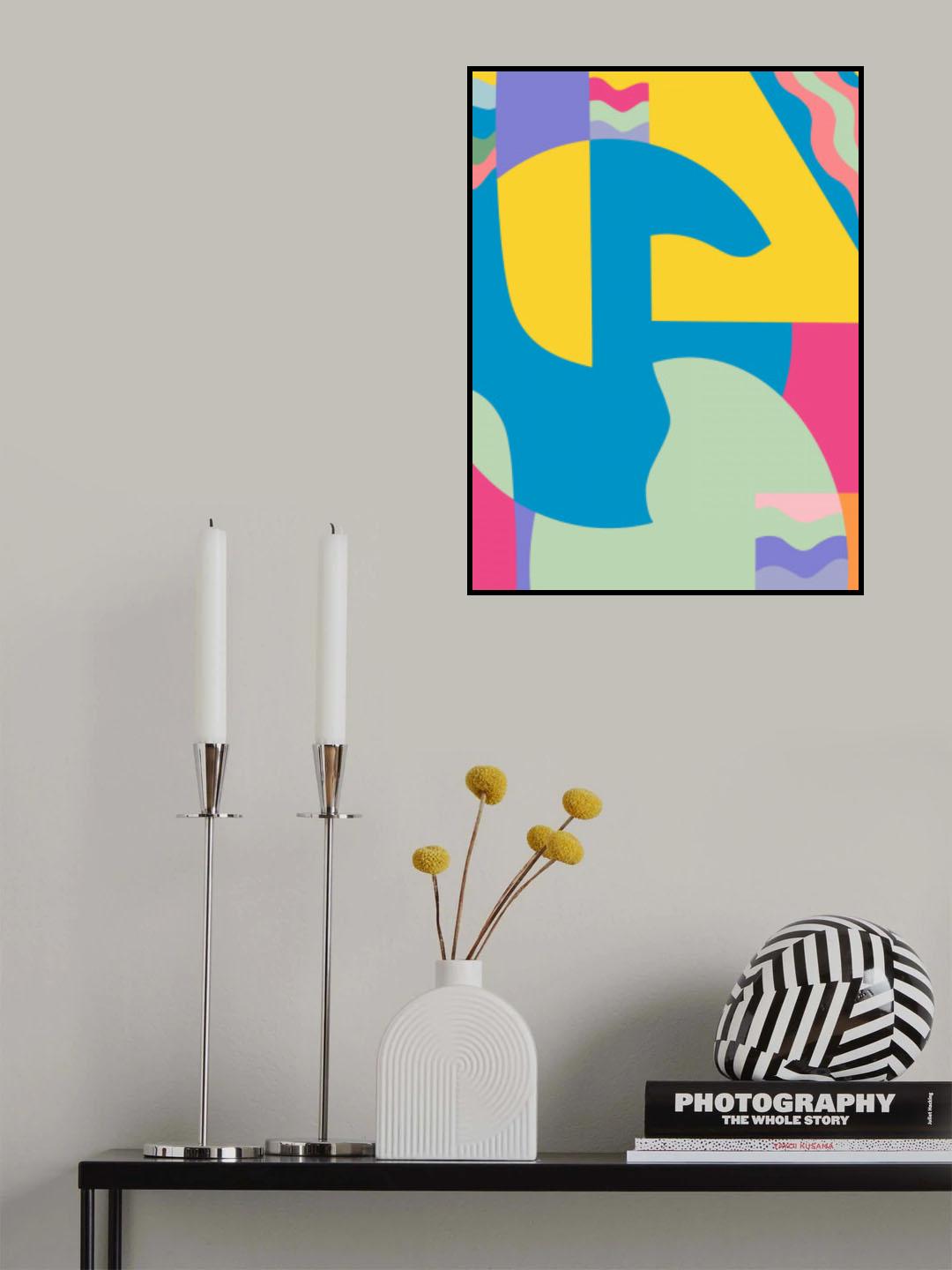Geometrical Multicolor Abstract Maximalist Poster och Canvastavla