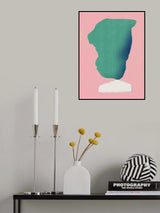 Stone Sculpture In Green Poster och Canvastavla