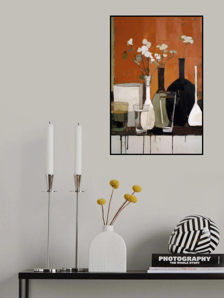 Stilllife With Glasses And Bottles Poster och Canvastavla
