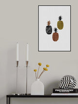 Scandi Pineapples Poster och Canvastavla