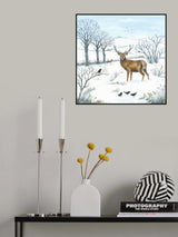 Winter Stag Poster och Canvastavla