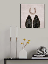 Cowboy Boots and Horseshoe Poster och Canvastavla