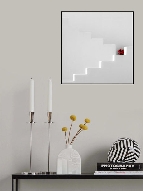 red flower pot Poster och Canvastavla