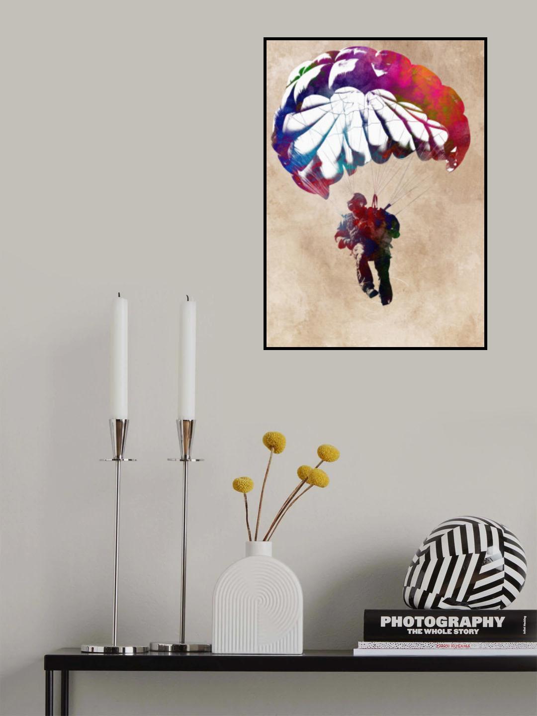 Paratrooper sport art Poster och Canvastavla