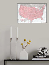 Highly detailed map of the United States, Gopi Poster och Canvastavla