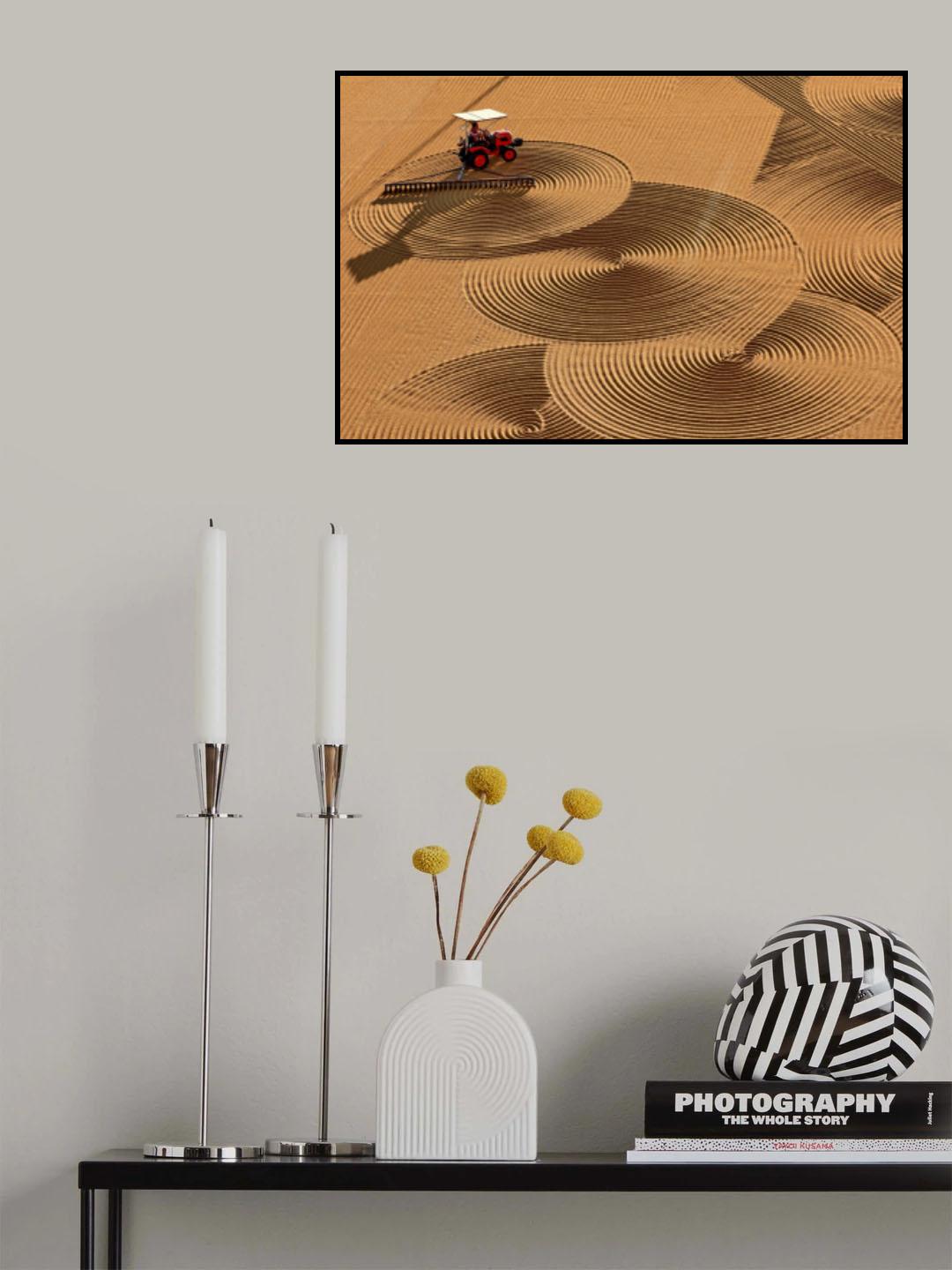 Artistic wheat drying Poster och Canvastavla