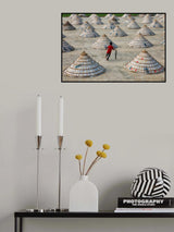 Children playing in the rice mill. Poster och Canvastavla
