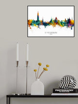 St Petersburg Russia Skyline Poster och Canvastavla