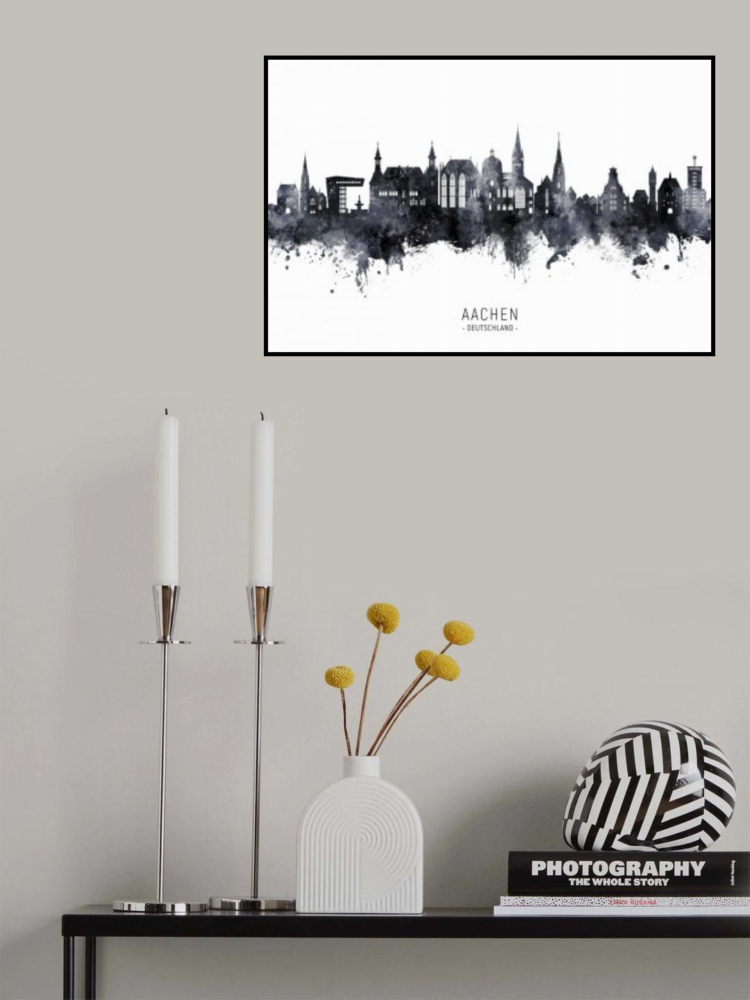 Aachen Germany Skyline Poster och Canvastavla